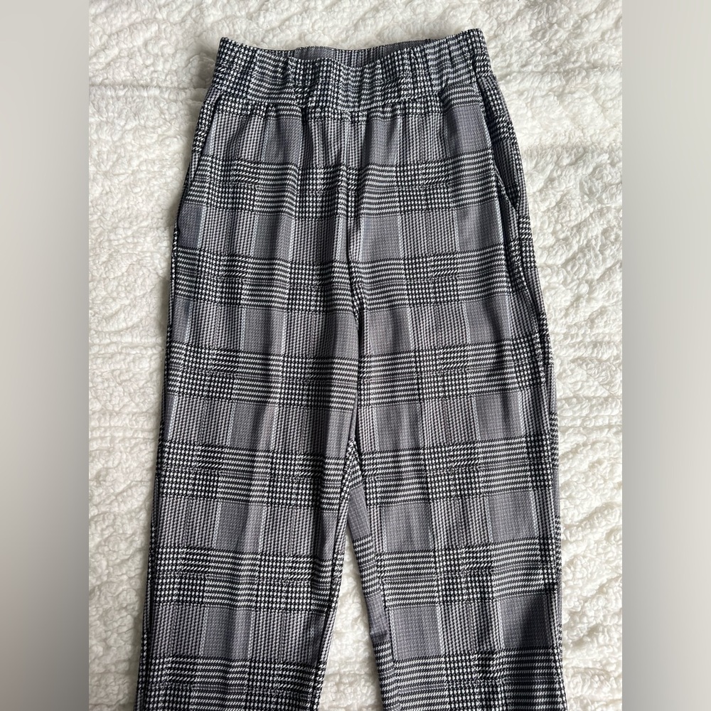 High Waist Plaid Pants